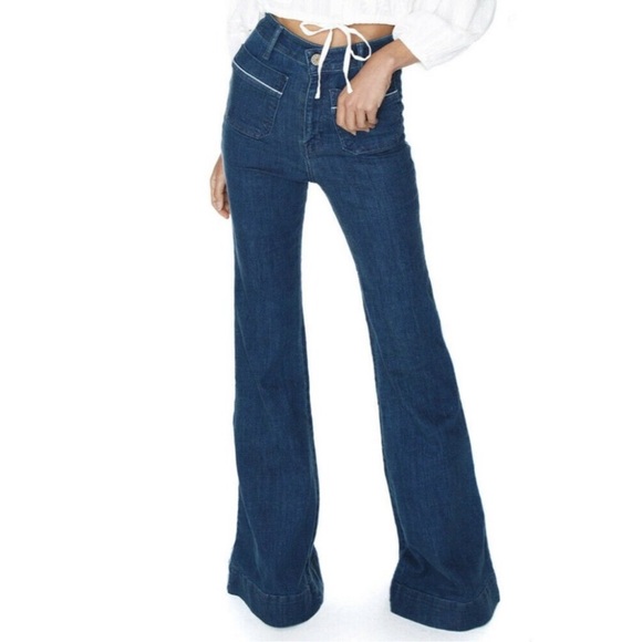 SHOW ME YOUR MUMU Farrah Trouser Flare Jeans NWT - Picture 5 of 12